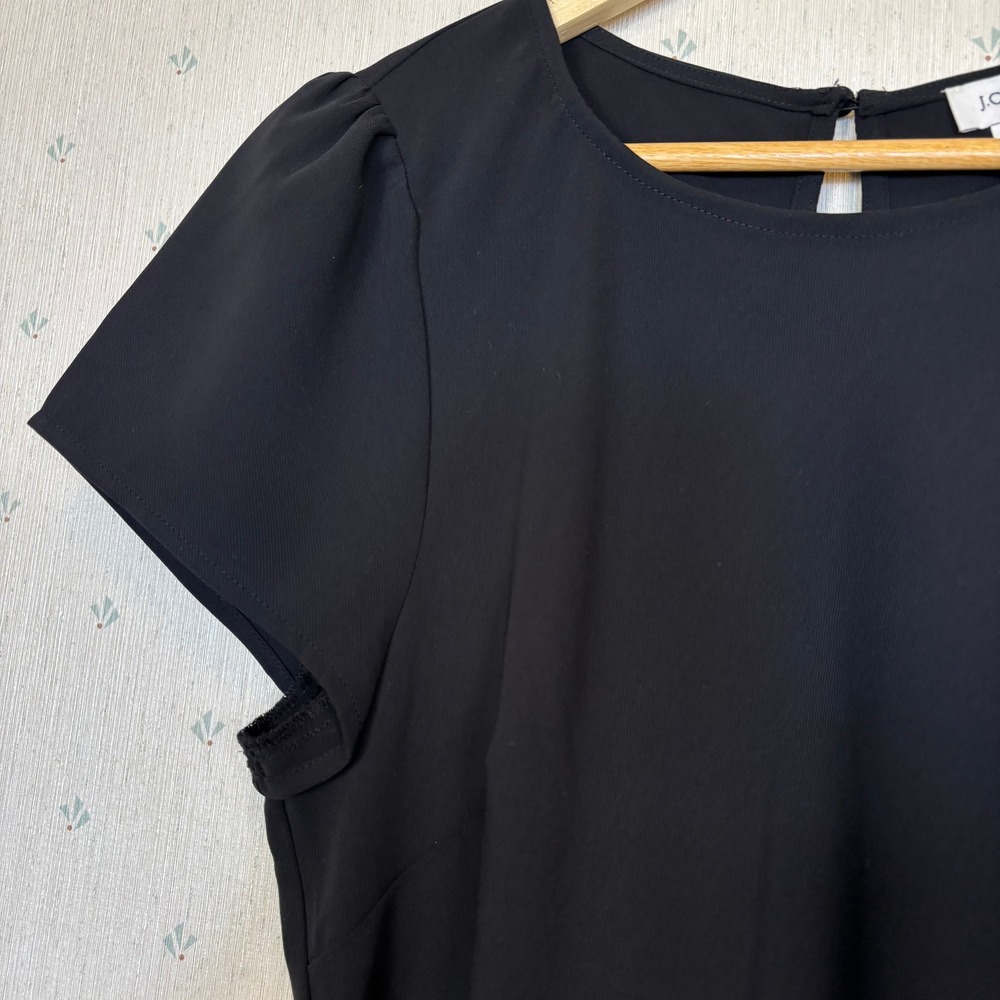 J Crew Short Sleeve Midi Slip Dress 12 Minimali Cocktail Career Quiet Luxury NWT - Picture 6 of 10
